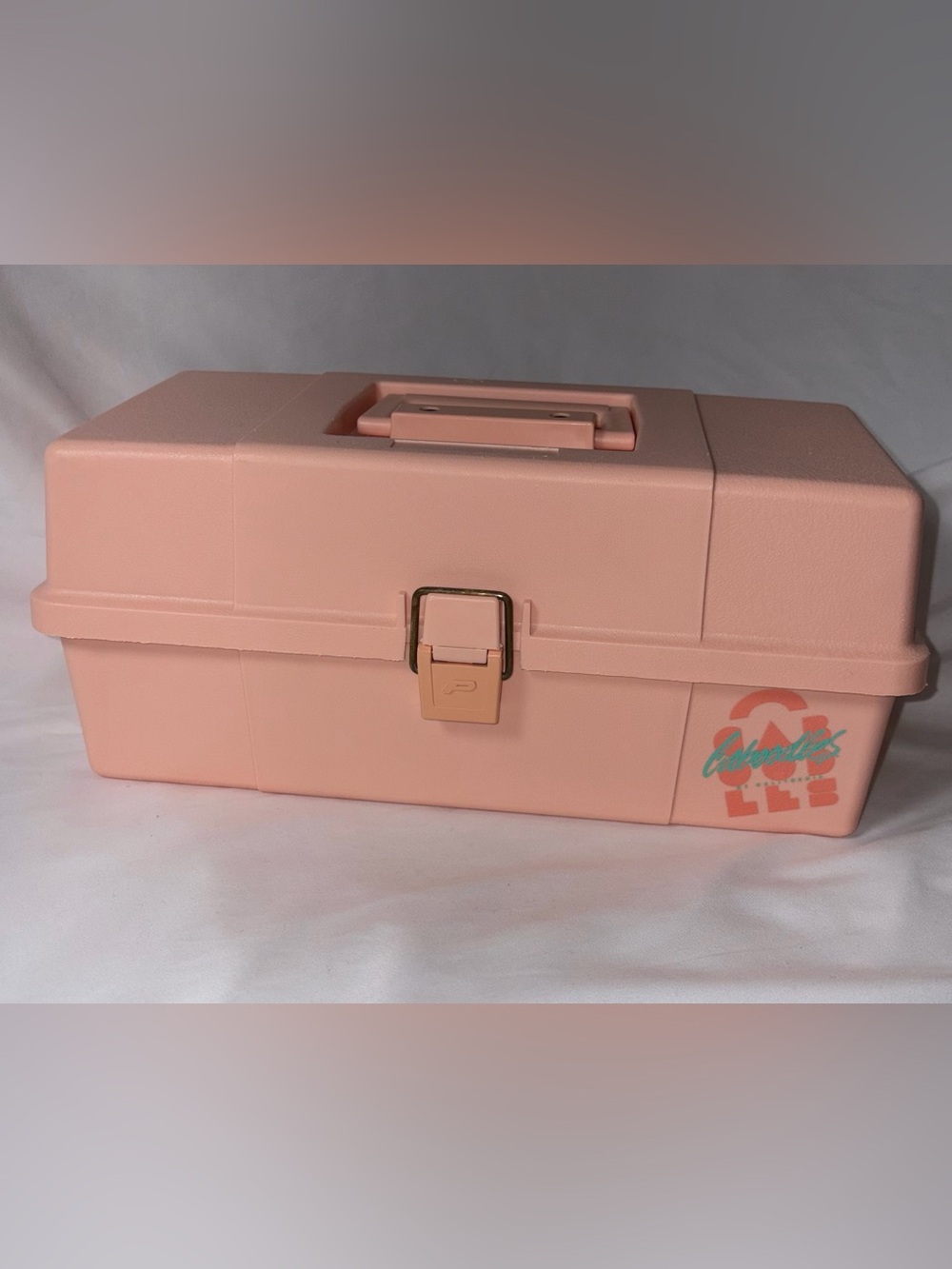 Vintage Plano Peach-Pink CABOODLES Cosmetic & Organizer Case